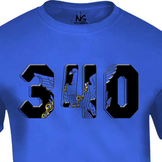 340 Area Code T Black Print