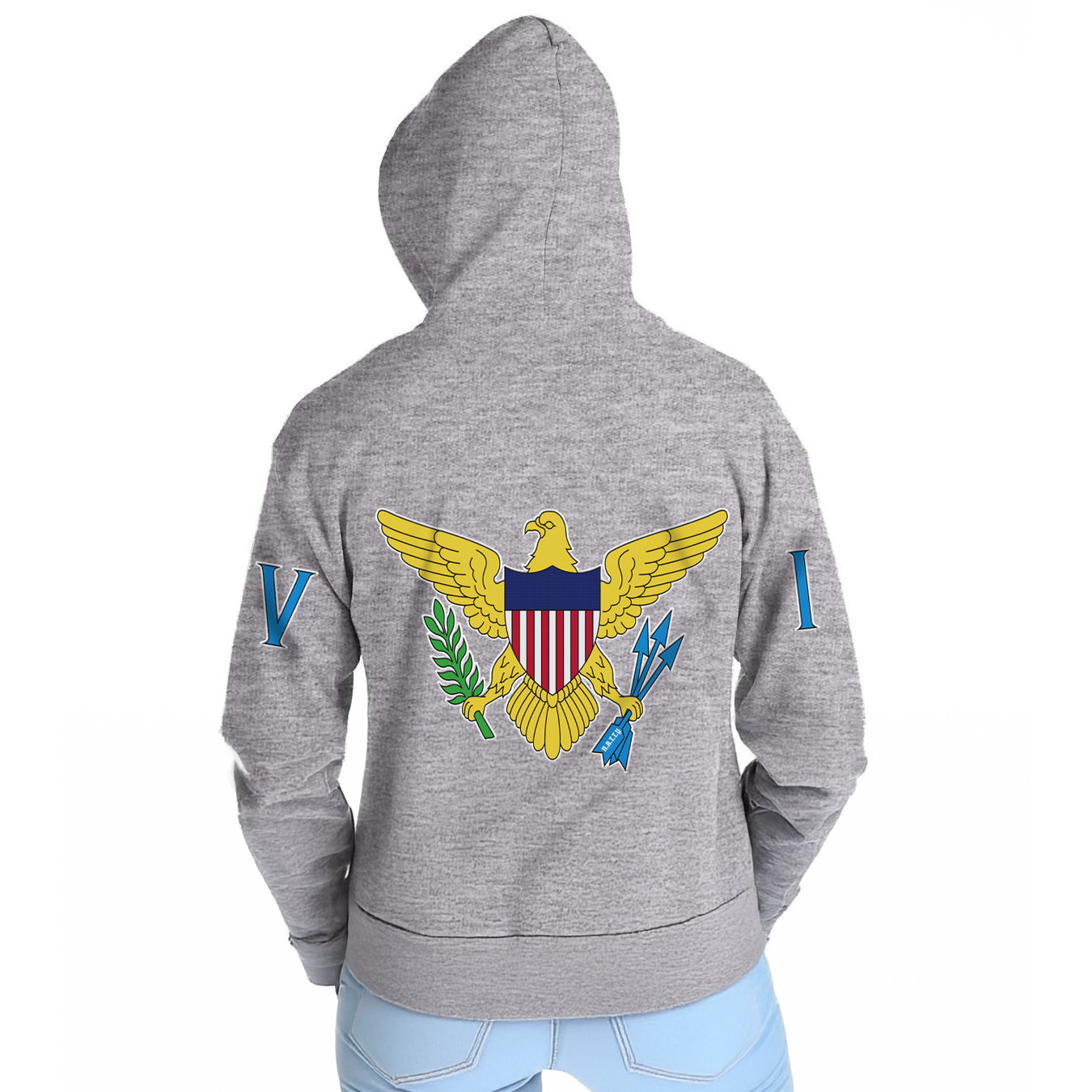 Small VI Big Full Zip Hoody