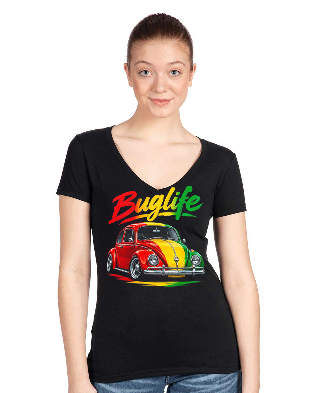 Bug Life W V Neck Black
