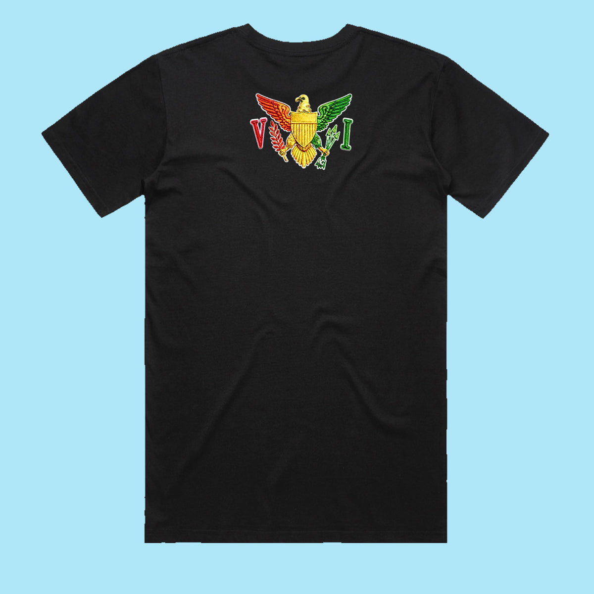 VI Crew Red Gold Green EmbPrint