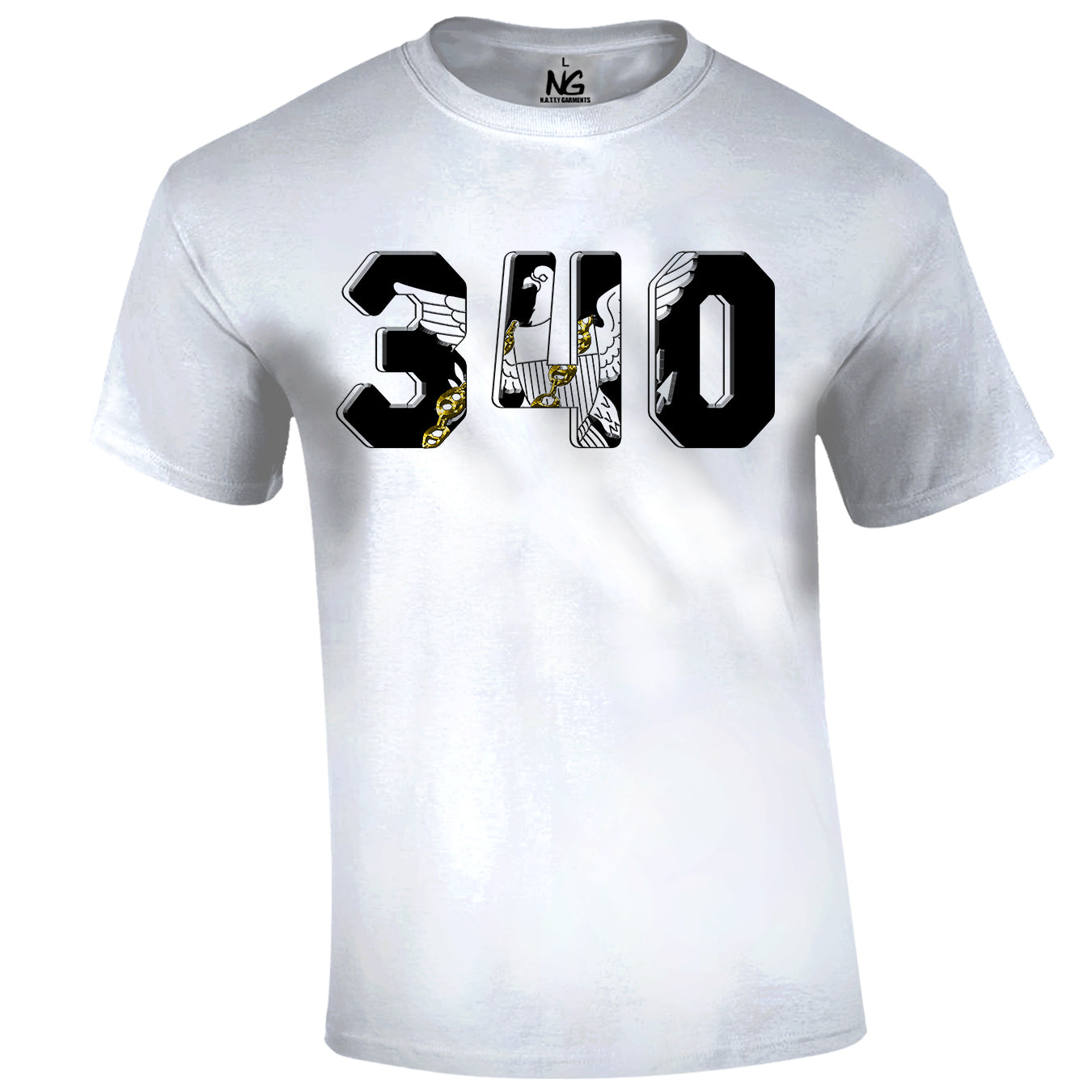 340 Area Code T Black Print