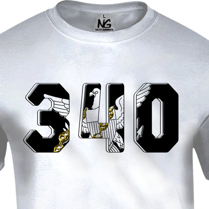 340 Area Code T Black Print