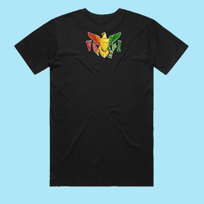 VI Crew Red Gold Green EmbPrint