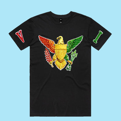 VI Crew Red Gold Green EmbPrint