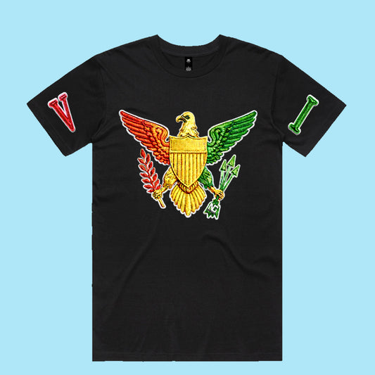 VI Crew Red Gold Green EmbPrint